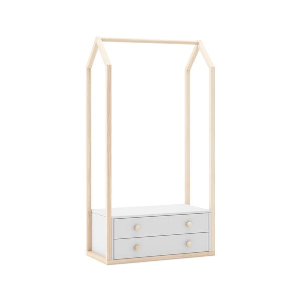 Biała otwarta szafa dziecięca 80x170 cm Esteban – Marckeric-image-2