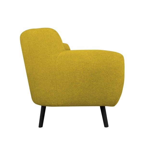 Żółta sofa trzyosobowa Kooko Home Rock-image-1