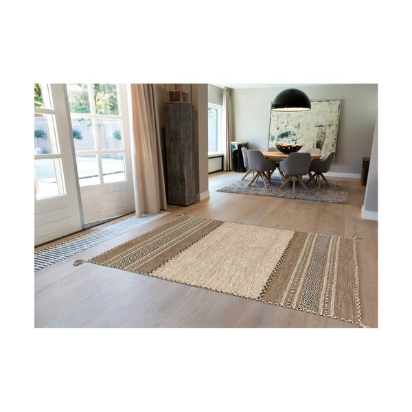 Bawełniany ręcznie wykonany dywan Arte Espina Navarro 2917 Elfenbein, 170x230 cm