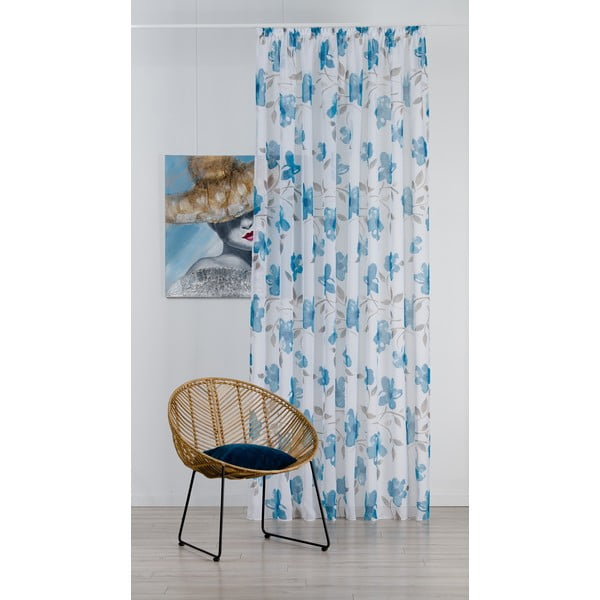 Biało-niebieska firanka 300x260 cm Mariola – Mendola Fabrics