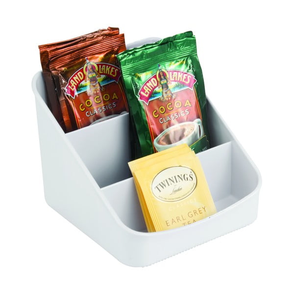 Szary organizer z 3 przegródkami iDesign Linus, 16x14,5 cm-image-2