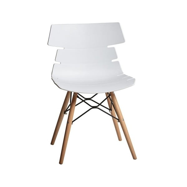 Zestaw 4 białych krzeseł do jadalni Marckeric Iris-image-3