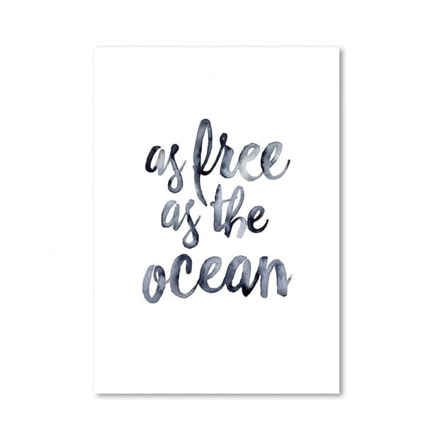 Plakat Leo La Douce As Free As The Ocean, 21x29,7 cm