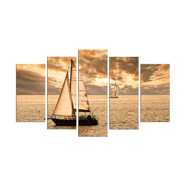Obraz wieloczęściowy Sailing Boat, 110x60 cm