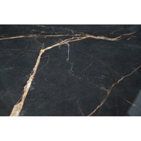 Czarny stolik z porcelanowym blatem WOOOD Vida, ⌀ 80 cm-image-1