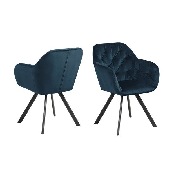 Granatowy fotel Actona Lola-image-3