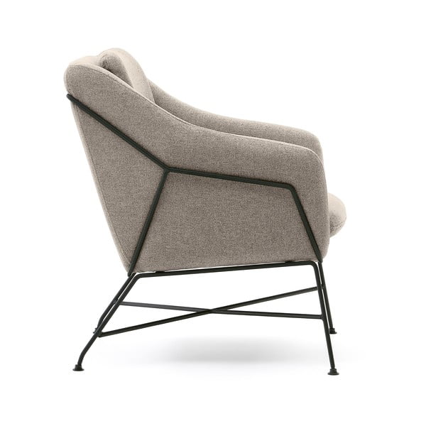 Beżowy fotel Brida – Kave Home-image-3