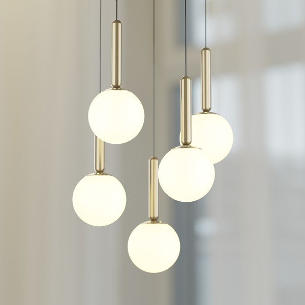 Lampa wisząca w kolorze złota ze szklanym kloszem ø 34 cm One – Squid Lighting-image-3