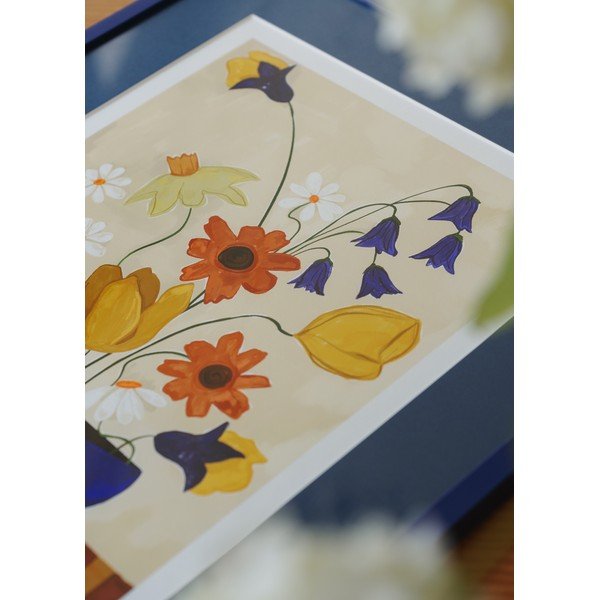 Plakat 30x40 cm Colourful Bunch in Blue Vase – Frankie Penwill – The Poster Club-image-2