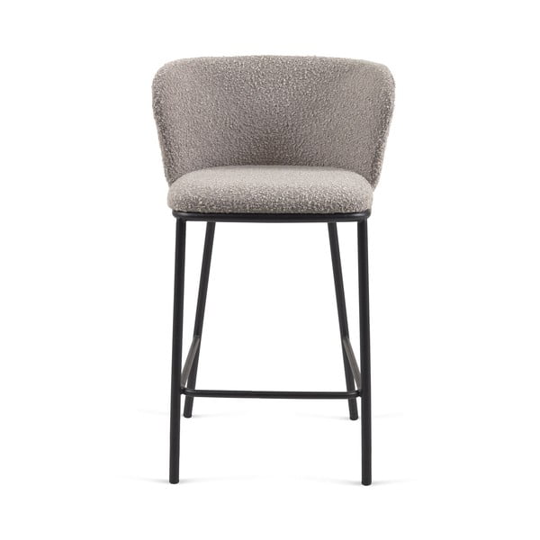 Jasnoszary hoker (wysokość siedziska 65 cm) Ciselia – Kave Home-image-2