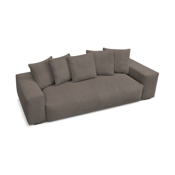 Szarobrązowa sztruksowa sofa 280 cm Voltaire – Bobochic Paris-image-3