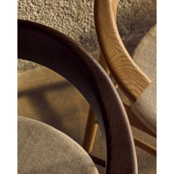 Brązowo-beżowe krzesło Timons – Kave Home-image-2