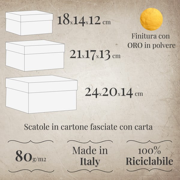 Pudełka prezentowe zestaw 3 szt. Maps – Kartos-image-1