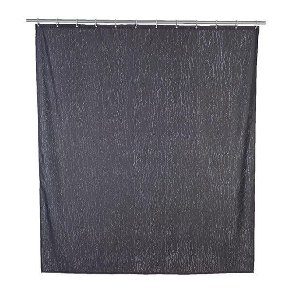 Szara zasłona prysznicowa Wenko Deluxe, 180x200 cm
