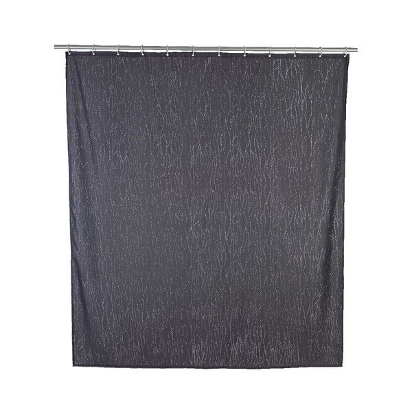 Szara zasłona prysznicowa Wenko Deluxe, 180x200 cm