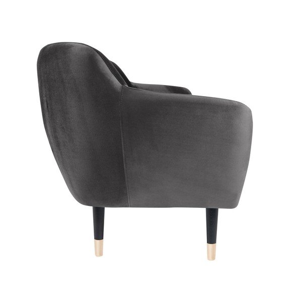 Szara sofa z czarnymi nogami Mazzini Sofas Amelie, 158 cm-image-3
