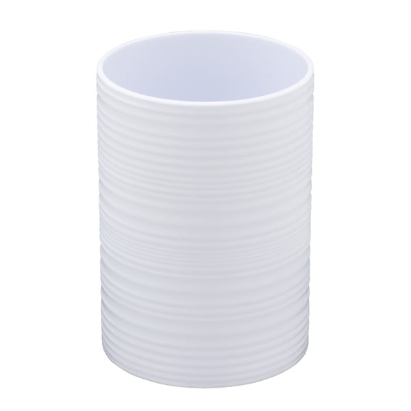 Biały plastikowy kubek na szczoteczki do zębów Lyon – Allstar