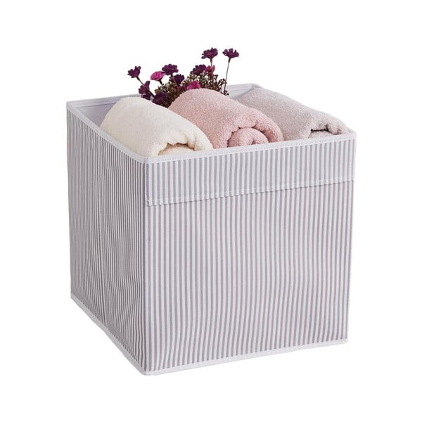 Szary tekstylny pojemnik 30x30x30 cm – Mioli Decor
