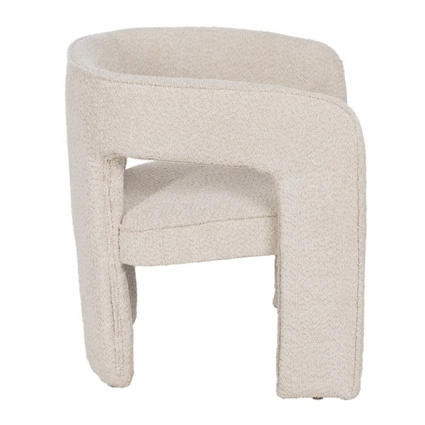 Beżowy fotel z materiału bouclé – Ixia-image-2