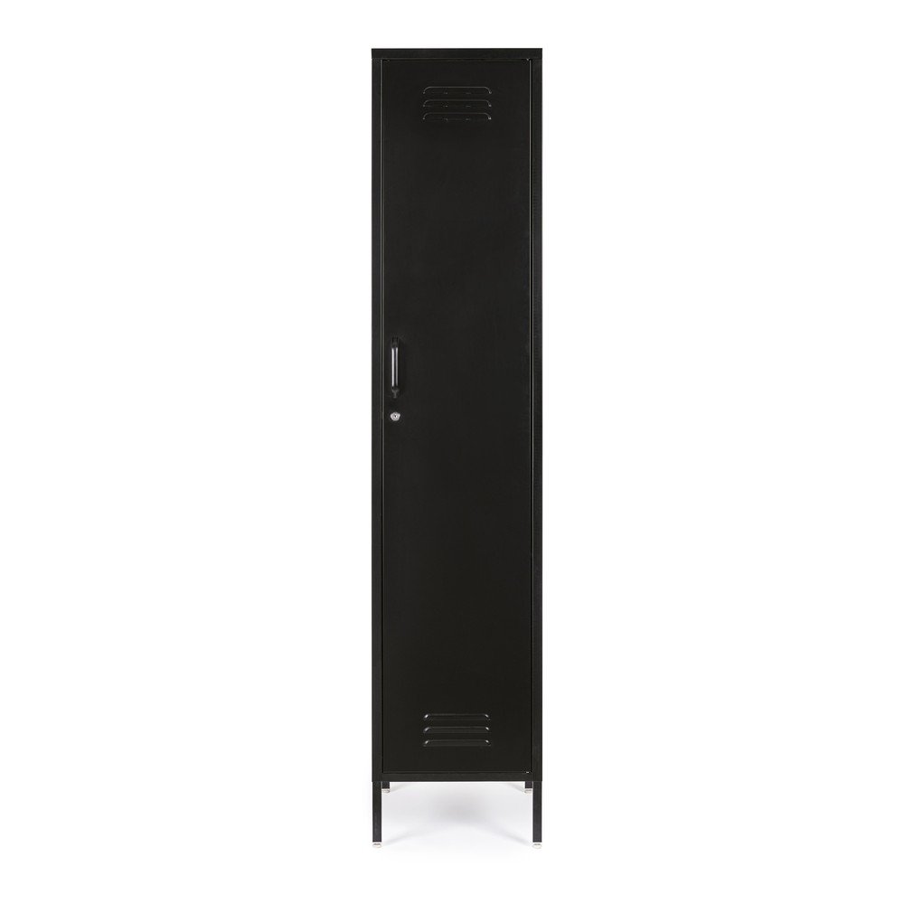 Czarna metalowa szafka z zamkiem 38x185x46 cm Cambridge – Yes Everyday