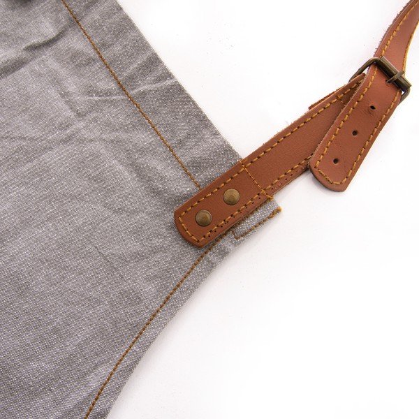 Bawełniano-skórzany fartuch Denim – Orion-image-3