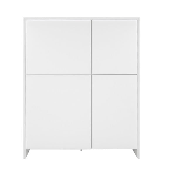 Biała 4-drzwiowa szafka Tenzo Profil, wys. 150 cm