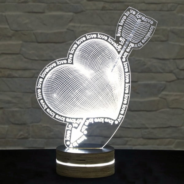 Lampa 3D stołowa In Love