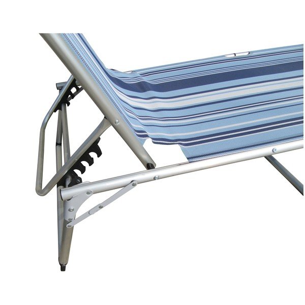 Niebieski składany leżak ogrodowy Crido Consulting Sunbed-image-3