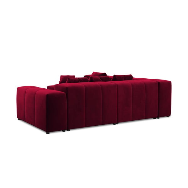 Czerwony aksamitny narożnik (róg zmienny) Rome Velvet – Cosmopolitan Design-image-4