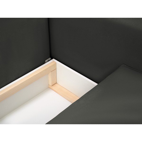 Czarna sztruksowa rozkładana sofa Mazzini Sofas Azalea-image-1