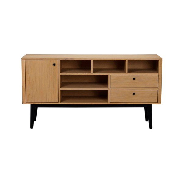 Komoda z dekorem drewna dębowego z czarnymi nóżkami Rowico Vienna, dł. 150 cm-image-1