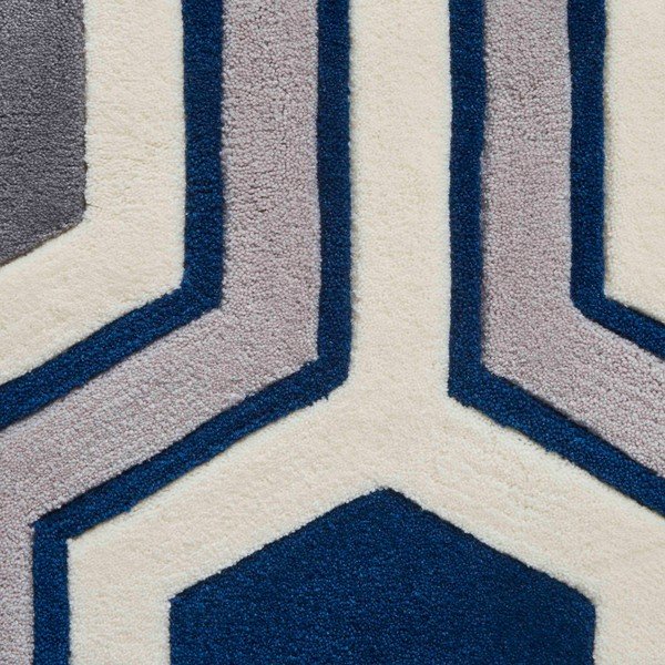 Niebieski dywan Think Rugs Hong Kong Hexagon, 120x170 cm-image-1
