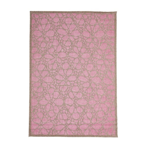 Różowy dywan odpowiedni na zewnątrz Floorita Fiore, 160x230 cm