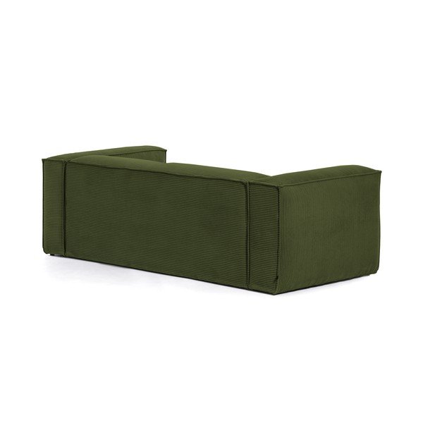Ciemnozielona sztruksowa sofa Kave Home Blok-image-4