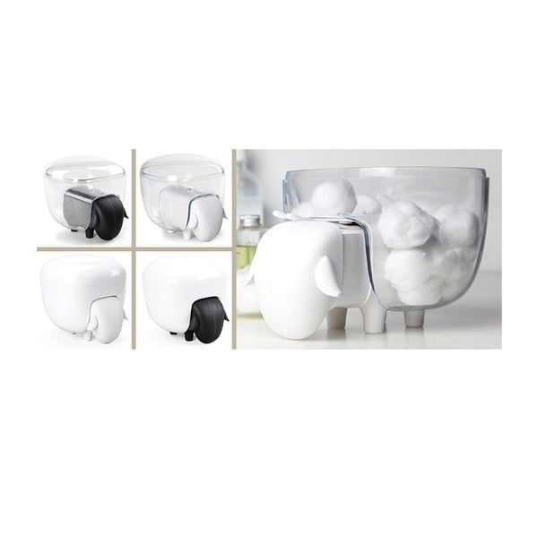 Biały wielofunkcyjny pojemnik w kształcie owieczki Qualy&CO Sheepshape Container-image-1