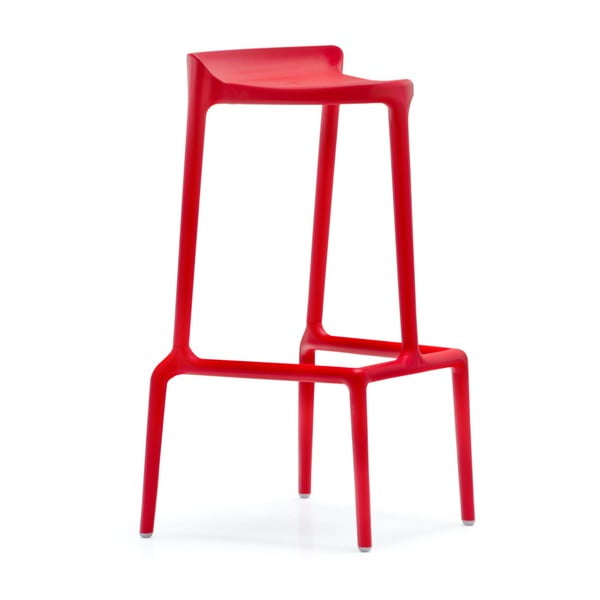 Czerwone krzesło barowe Pedrali Happy