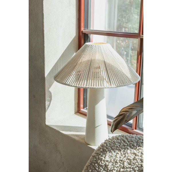 Beżowa lampa stołowa z tekstylnym kloszem (wysokość 50 cm) Favoro – Markslöjd-image-1