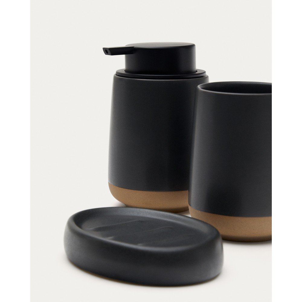 Ciemnoszary kubek na szczoteczki do zębów ceramiczny Silma – Kave Home (zdjęcie 7)