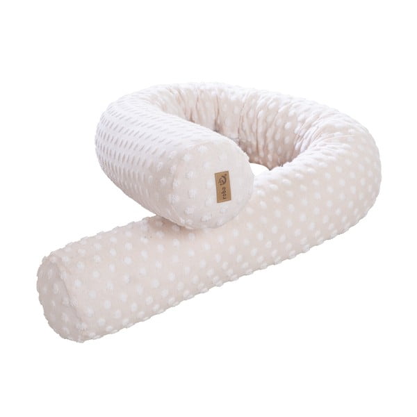 Beżowy ochraniacz do łóżeczka z mieszanki bawełny 170 cm Frosty Almond – Roba