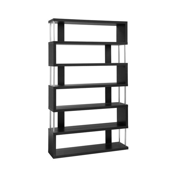Czarna biblioteczka z 6 półkami Støraa Kiera-image-2