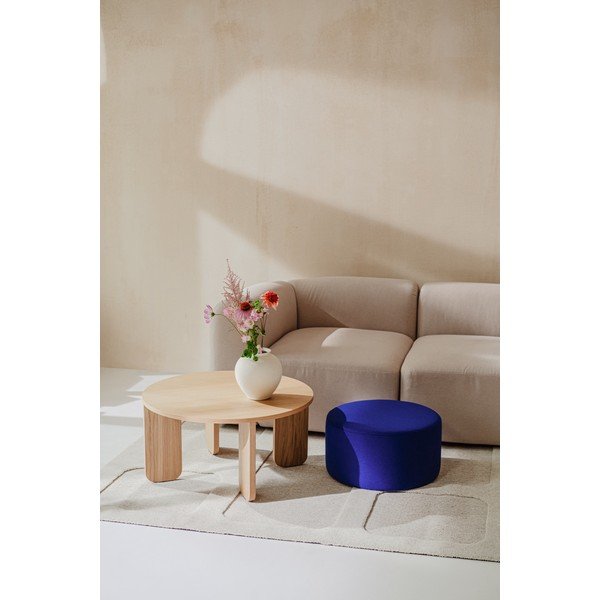 Okrągły stolik z blatem w dekorze dębu w naturalnym kolorze ø 75 cm Kuvu – noo.ma-image-2