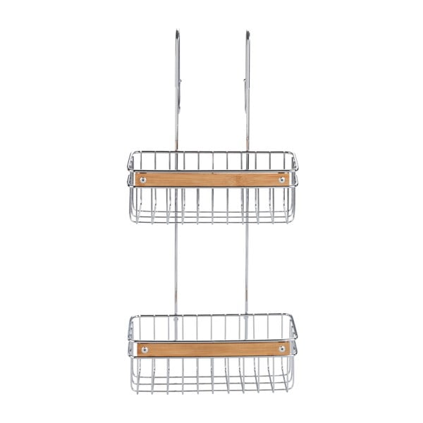 Dwupoziomowa nierdzewna półka prysznicowa Wenko Zerbo-image-1