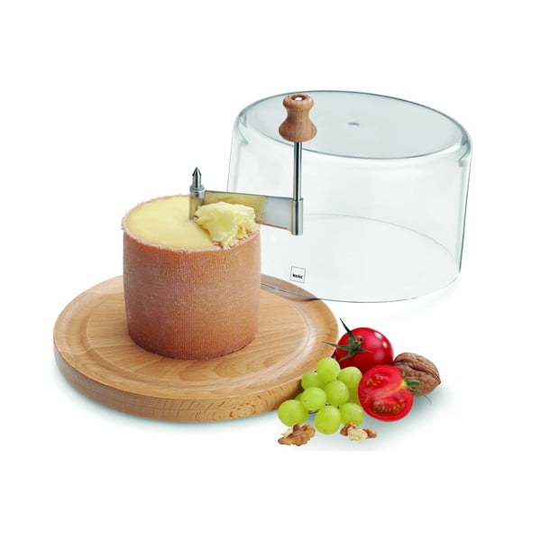 Drewniana taca na ser z pokrywką i krajalnicą Kela Planum-image-1