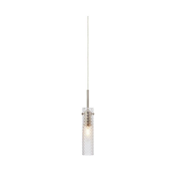 Szklana lampa wisząca w kolorze matowego srebra ø5x27,5 cm Vibia – Markslöjd