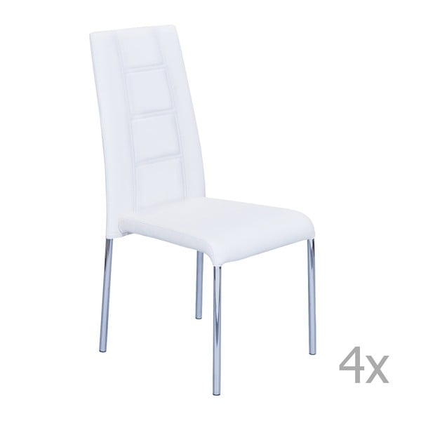 Zestaw 4 białych krzeseł 13Casa Bilbao