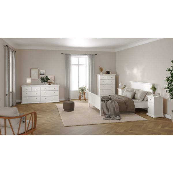 Białe łóżko dwuosobowe 160x200 cm Paris – Tvilum-image-1