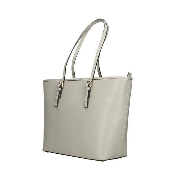 Chicca Borse Ruhalo Grey Leather Handbag-image-1