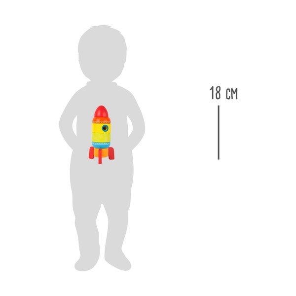Dziecięca drewniana układanka Legler Rocket-image-4