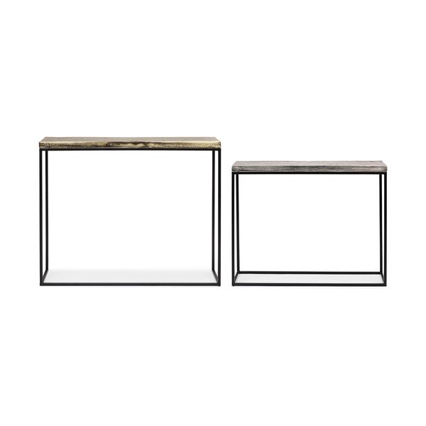 Metalowe konsole zestaw 2 szt. 29x99 cm Amira – Bizzotto-image-3
