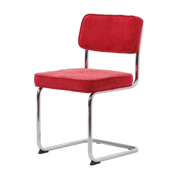 Czerwone sztruksowe krzesło Rupert – Unique Furniture
